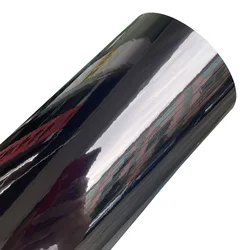 Premium Stretchable Mirror Chrome Black Vinyl Wrap Self Adhesive Film Decal Air Release Bubble Vehicle Car Wrapping Decal