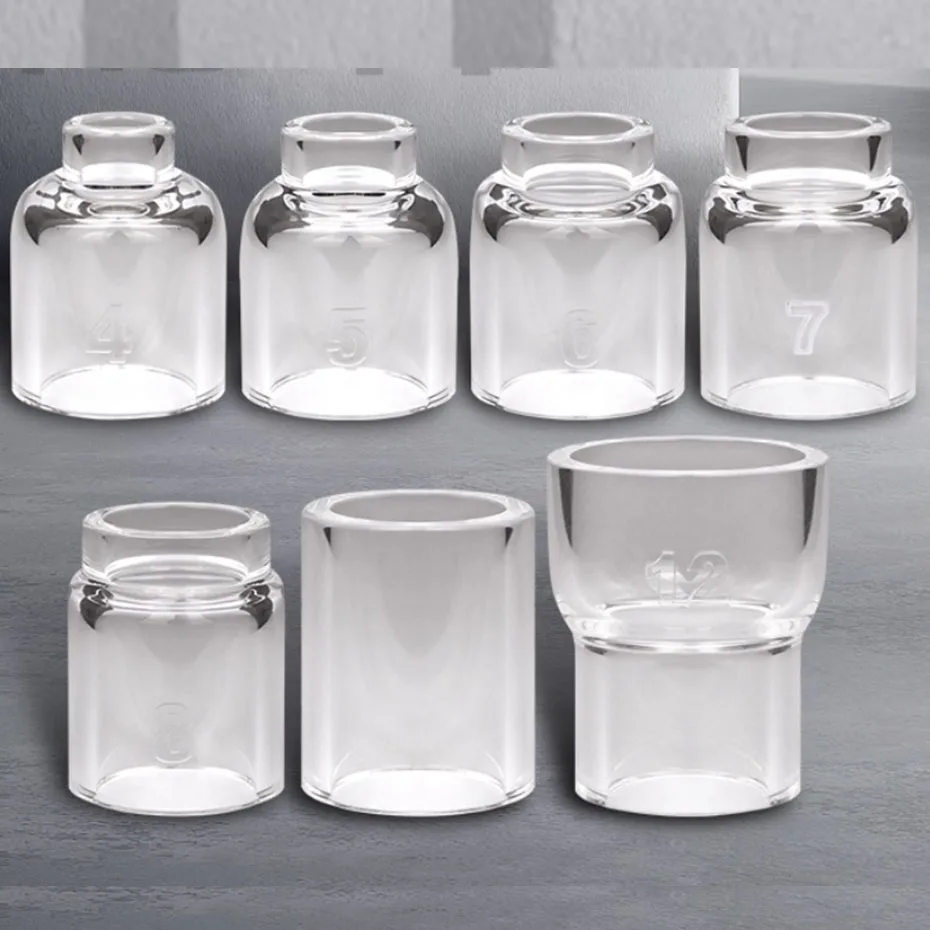 لحام قوس الأرجون فوهة السيراميك الشفاف فوهة البندقية كم سميك غطاء زجاجي مقاوم لدرجات الحرارة العالية wp17/18/26