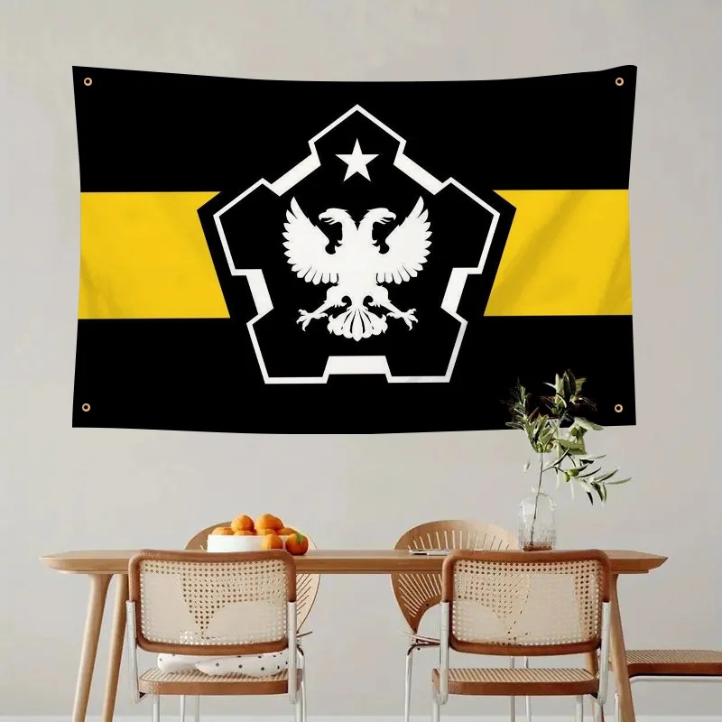 1pc Omsk Flag Siberian Black Alliance Flag Flags And Banners Four Hole Polyester Outdoor Decor Room Aesthetic