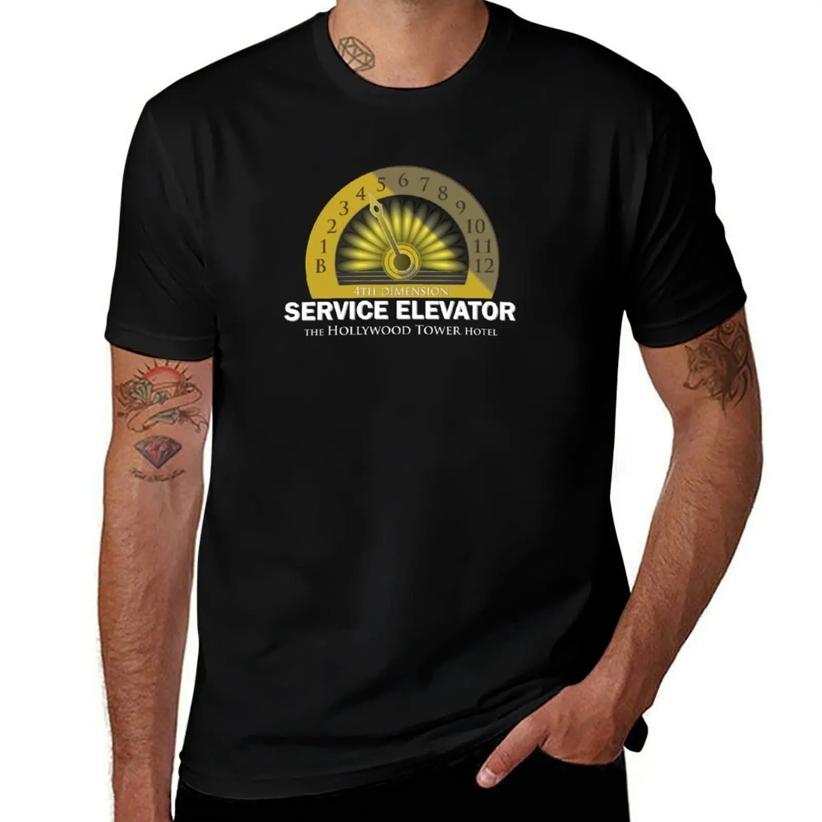 Service Elevator Tower or Terror T-Shirt Casual Streetwear Short Sleeve Tee T-Shirt