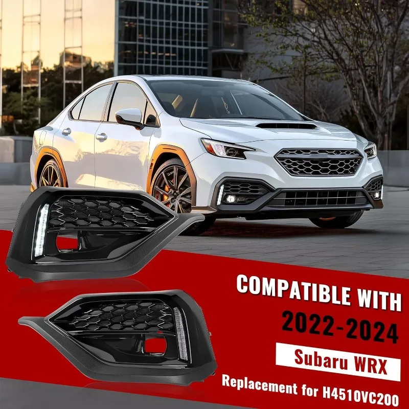 Classy-Bezel Kit For LED DRL Fog Lights Sequential Turn Signals For Subaru WRX 2022-2024 Daytime Running Light Accessories