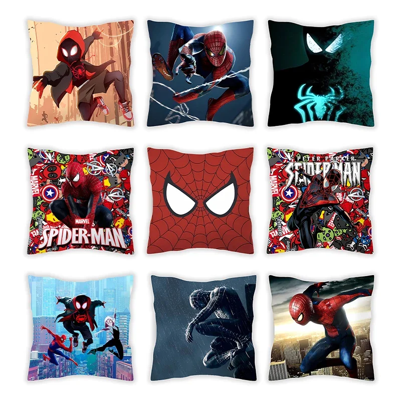 Spiderman Pillowslip Cover Movie Marvel Avengers Anime Cartoon Printing Fashion Decoration Home Throw Pillowcases Birthday Gifts