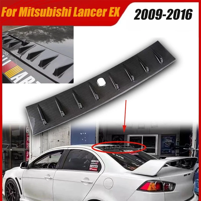 

For Mitsubishi Lancer EX 2009-2016 Car Rear Trunk Spoiler Wing Lip Roof Tail Fin Boby Kit External Decoration Tuning Accessories