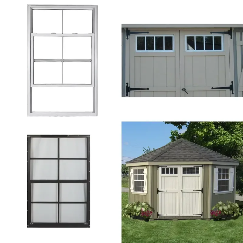 American Black and White Vinyl Double Hung Window 28x67 Casement Top Anodized Single Aluminum Sash