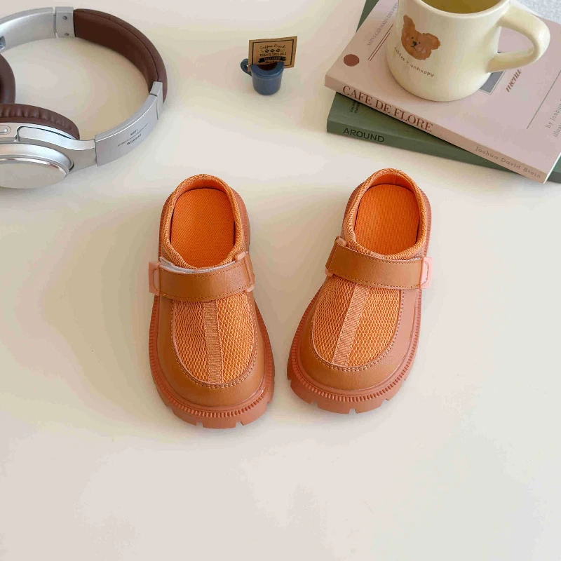Fashion Girls Shoes 2025 Summer New Kids Slippers Simple Retro Girls' Sandals Comfort Thick Bottom Child Breathable Beach Shoes
