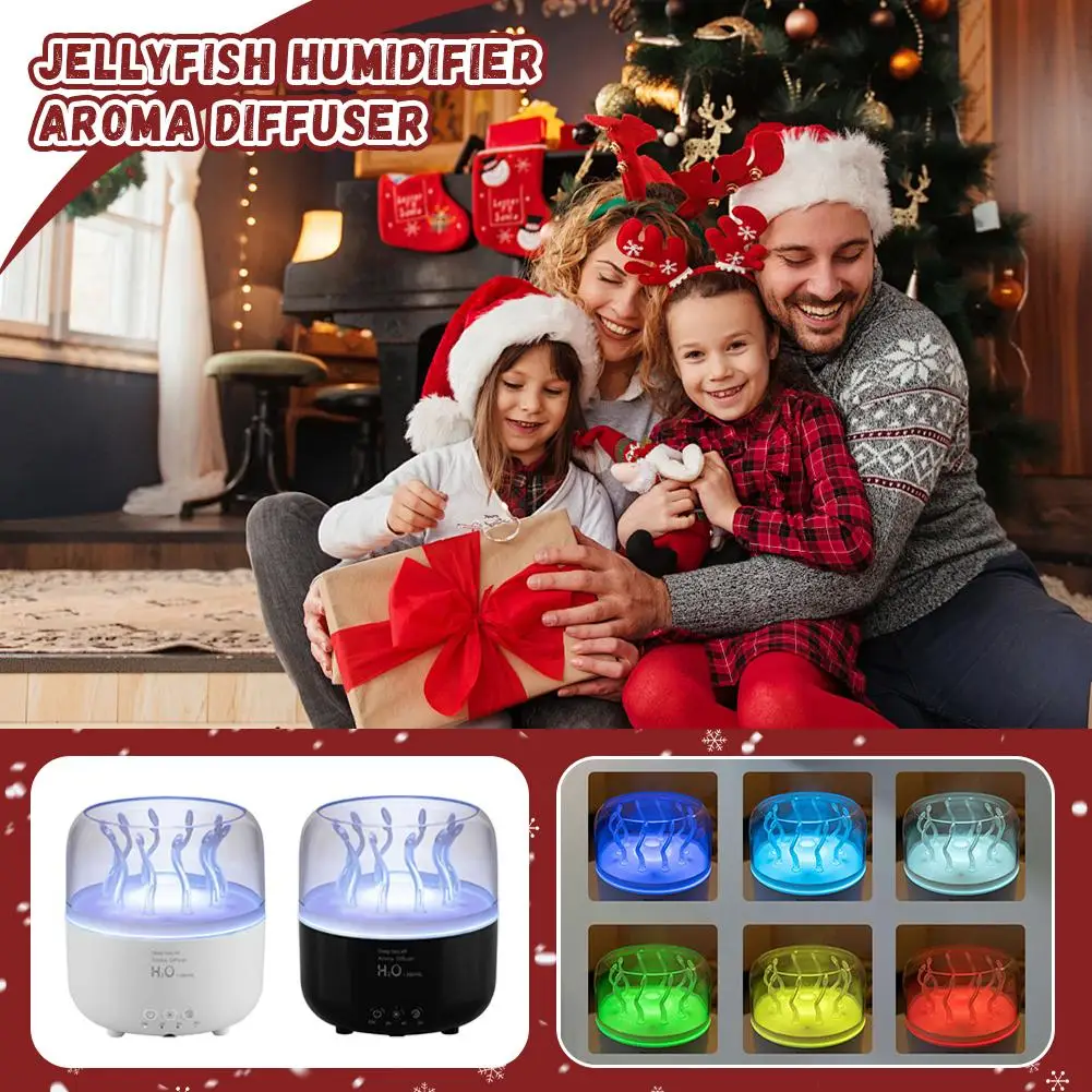 Humidificateur de méduse, Machine d'aromathérapie, atmosphère essentielle, anneau de pulvérisation de méduse, humidificateur pour chambre à coucher, aromathérapie