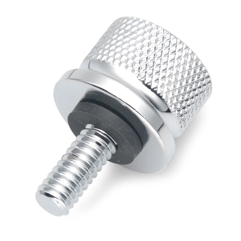 Chrome Aluminum Motorcycle Seat Bolt Screw Nut Tab Cover For Harley Touring Road King Street Glide Softail Dyna Sportster 1200