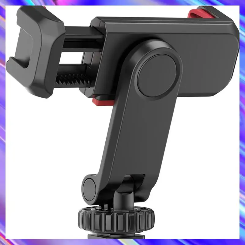 M09K Cold Shoe Mount For Phone Clamp Phone Tripod Mount Rotatable With Dual Cold Shoe Mounts For Smartphone Vlog