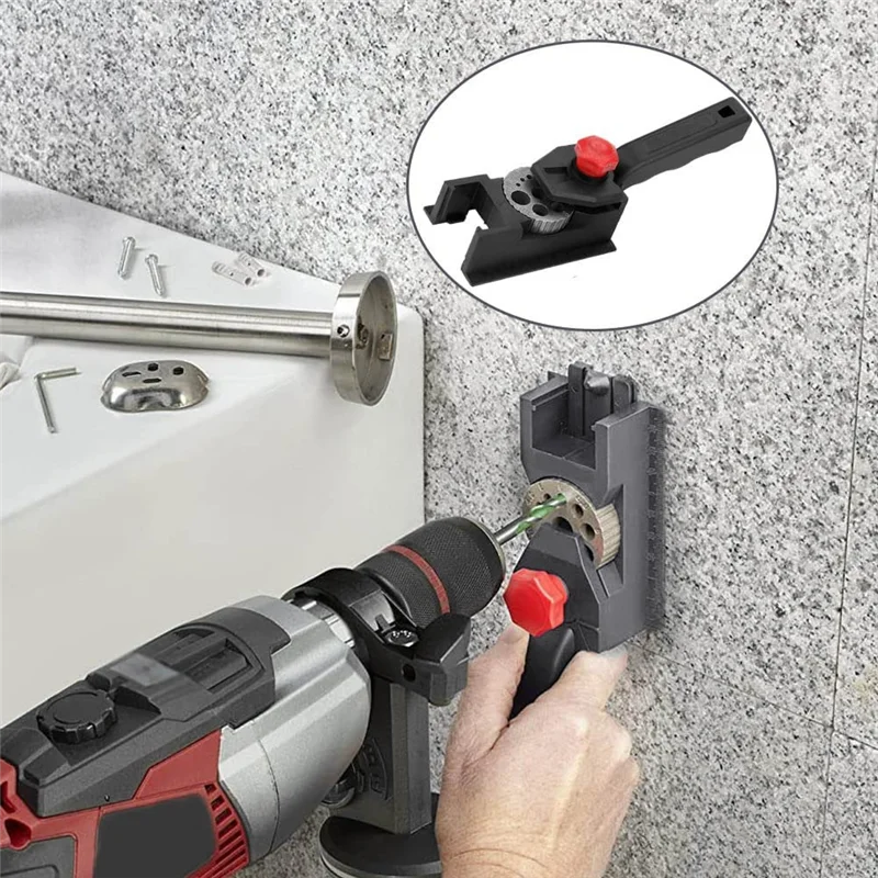 AEE6-Deckbohrführung, verstellbares selbstzentrierendes Dübelvorrichtungsset für 3–12 mm Holzdübel, Bohrführung mit geradem Loch (38-teiliges Set)