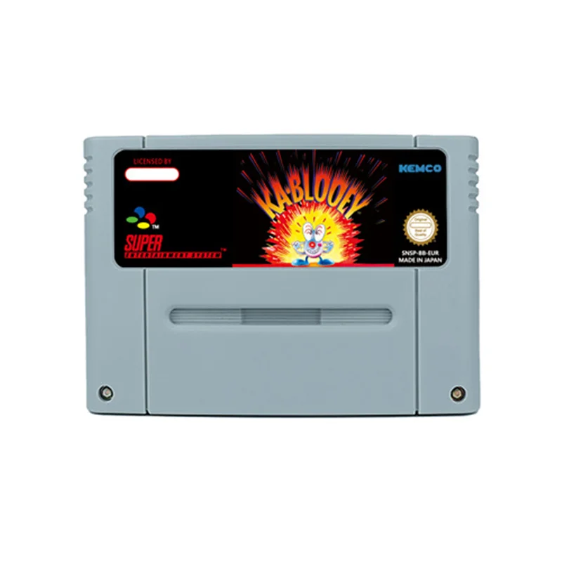 Ka-blooey Action Game for SNES 16 Bit Retro Cart Children Gift