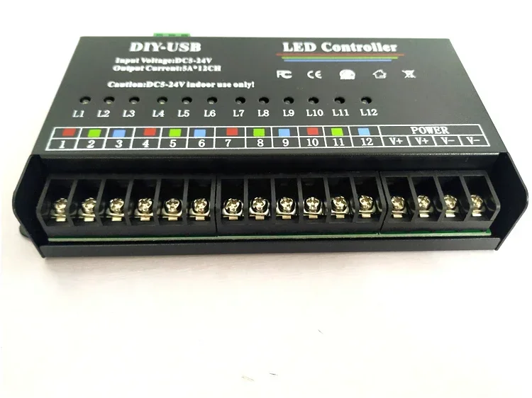 لمعدل ضوء LED لـ 5 V12v24v أحادي اللون ملون 3-9-12-18 وحدة تحكم قابلة للبرمجة ذاتية الطريق #3