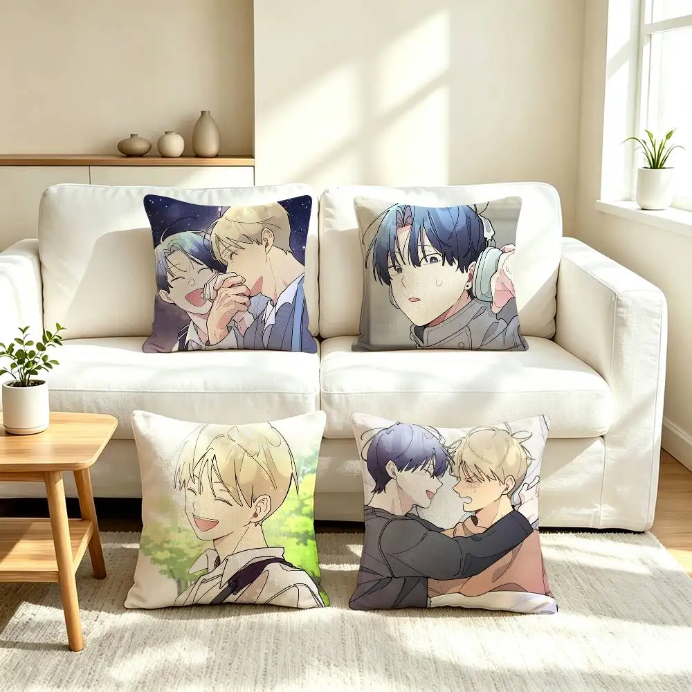 O-One-Room TA BL Webtoon  Pillow Case Square Double-Sided Sofa Cushion Cover Bedroom Bedside Pillow