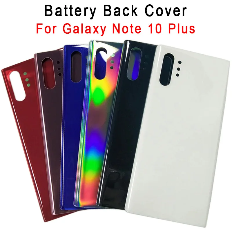 

Glass Battery Back Cover For Samsung Galaxy Note 10 Note10 Plus Note10+ Housing Case Door Rear Panel With Adhesive Sticker