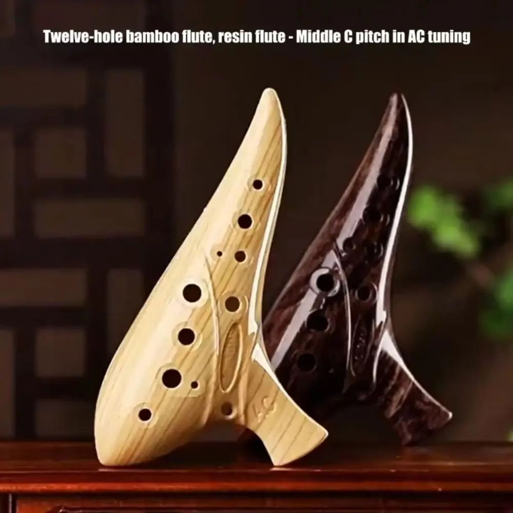 Alto C Tone 12 Hole Ocarina Small Size Comfortable Grip Ocarina Instrument Soft Sound Professional Quality ABS Resin Ocarina