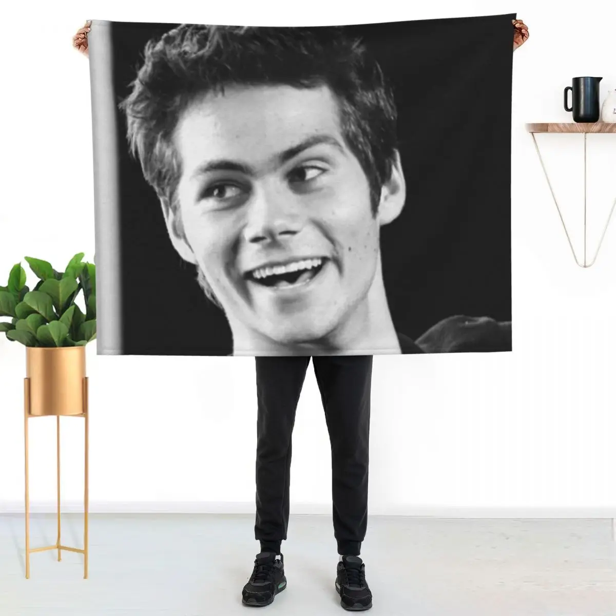dylan obrien Throw Blanket Flannel Fabric Personalized Gift warm winter Sofa Heavy Decorative Sofas Blankets