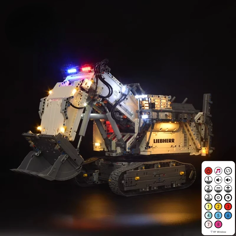 

Комплект светодиодного освещения подходит для экскаватора LEGO Liebherr R 9800, 42100, подарок освещению (без строительных блоков)