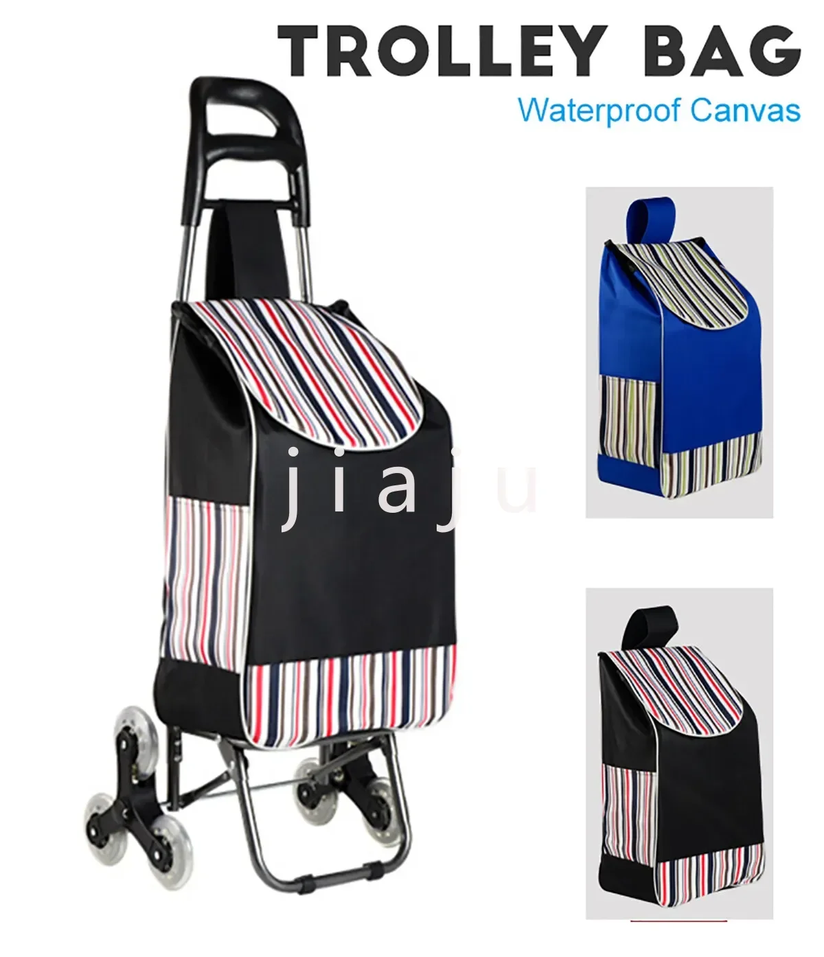 Foldable Shopping Trolleys Cart Bag Pulling Trolley Shopping Cart Trolly Carriers Hand Trucks Luggage Grocery Storage Bag