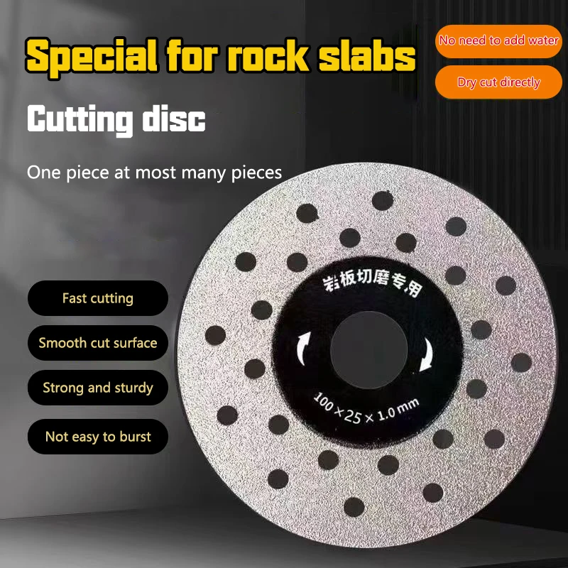 1 pz disco da taglio per lastre di roccia allargato poroso 100mm lama da taglio per smerigliatura piatta in ardesia lama da taglio da 3,93 pollici per ceramica di pietra