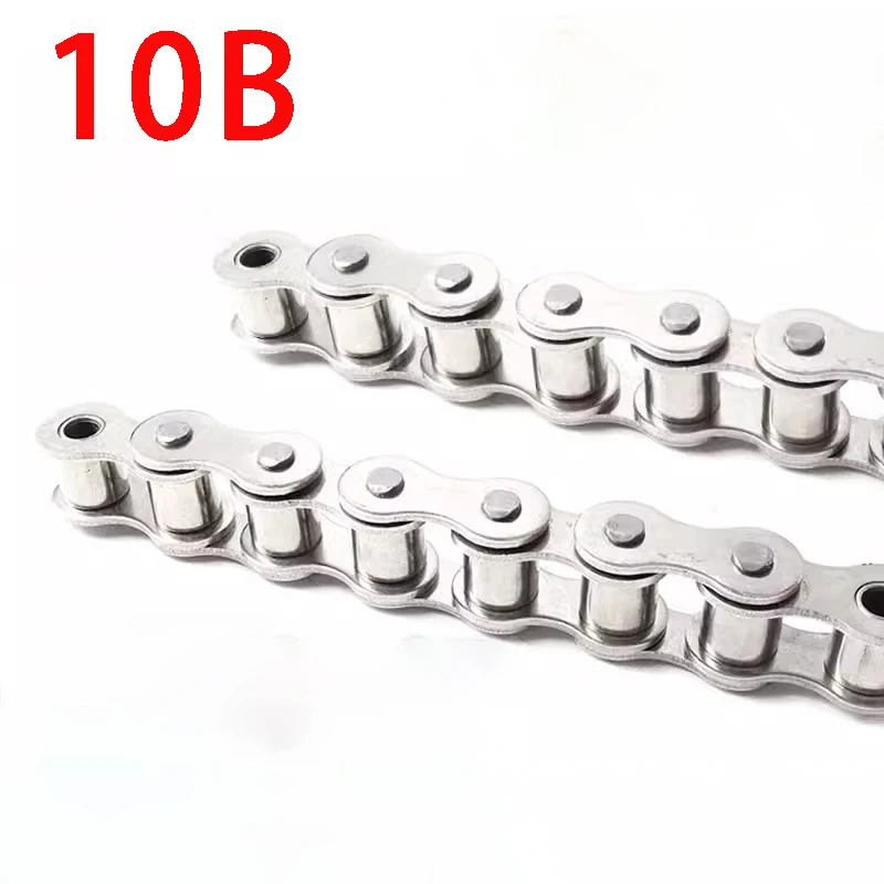 1PCS 1.5-Meter 304 Stainless Steel Short Pitch 15.875 Roller Drive Chain Industrial 10B Transmission Chain for 10B Sprocket Gear