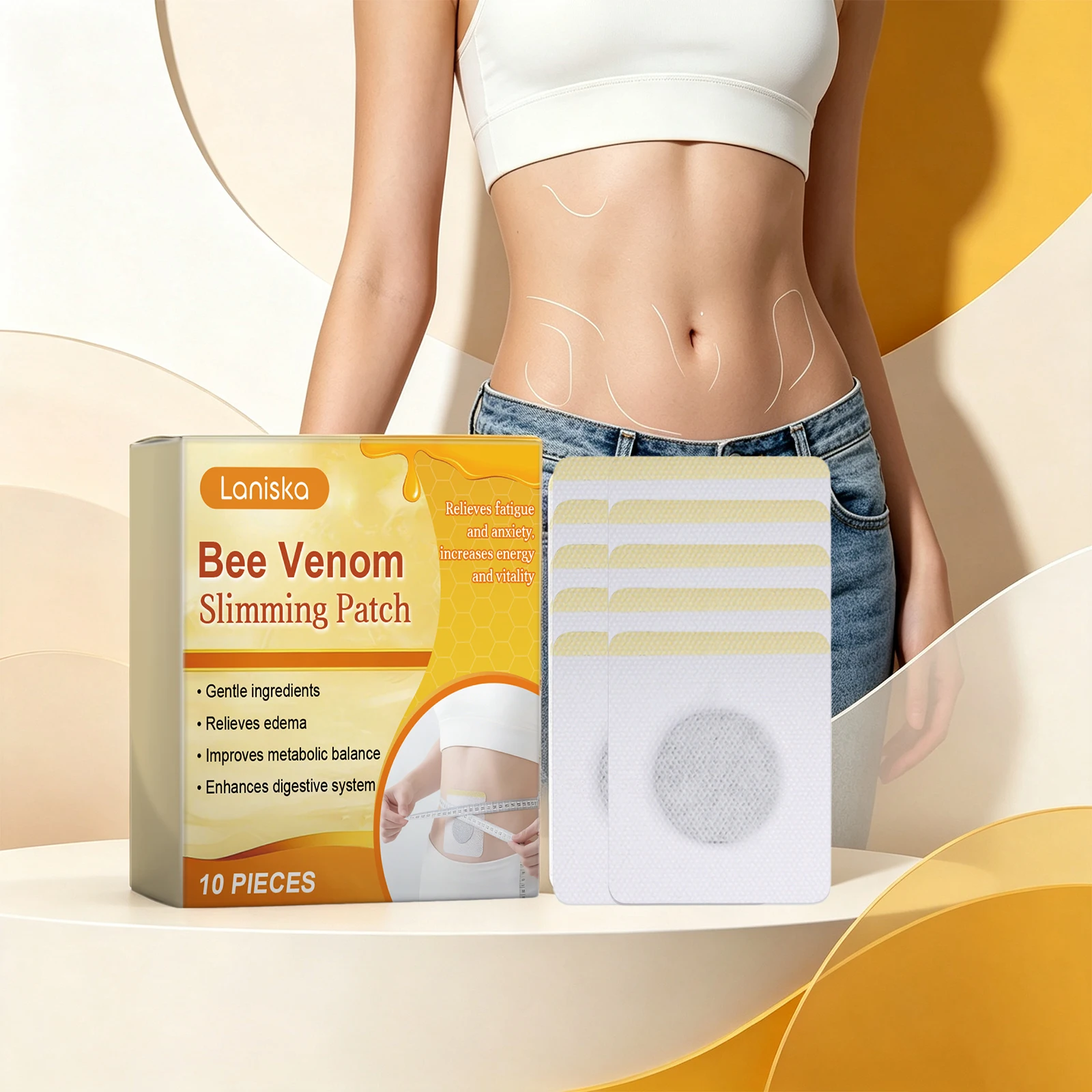 Bee Venom Body Care Patches for Puffiness Reduction Sculpting Firming Skin Improve Sagging Relieve Fatigue Skin Care Stickers