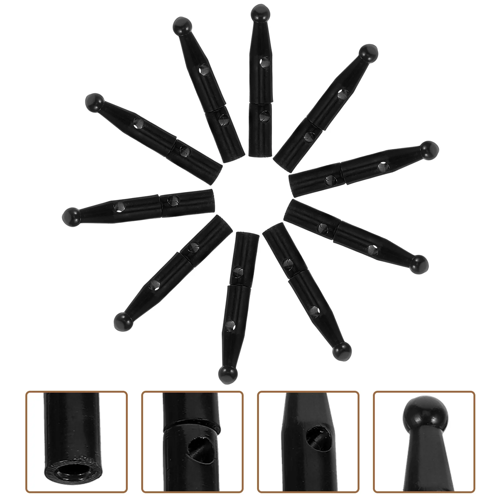 

10 pcs Umbrella Bone Covers Replacement Parts Folding Umbrella Tail Beads Durable Plastic Repair Accessories for Rain Parasol