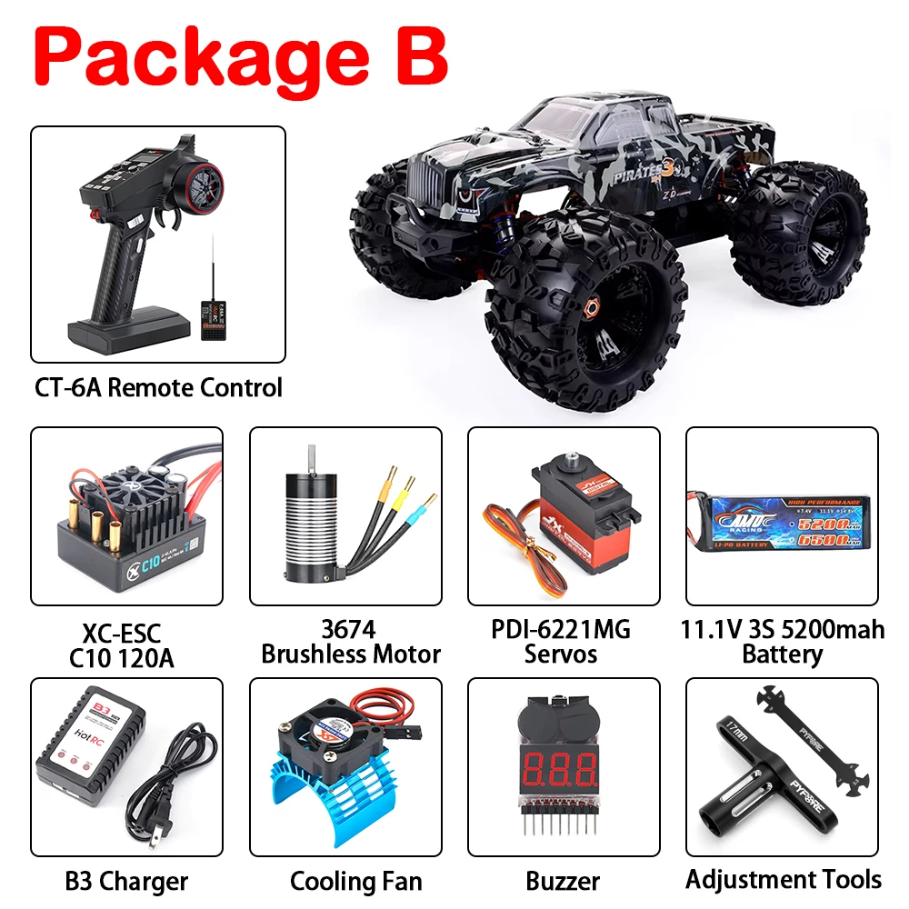 RC Car ZD Racing MT8 1/8 Electric 4WD Monster Truck Off-Road