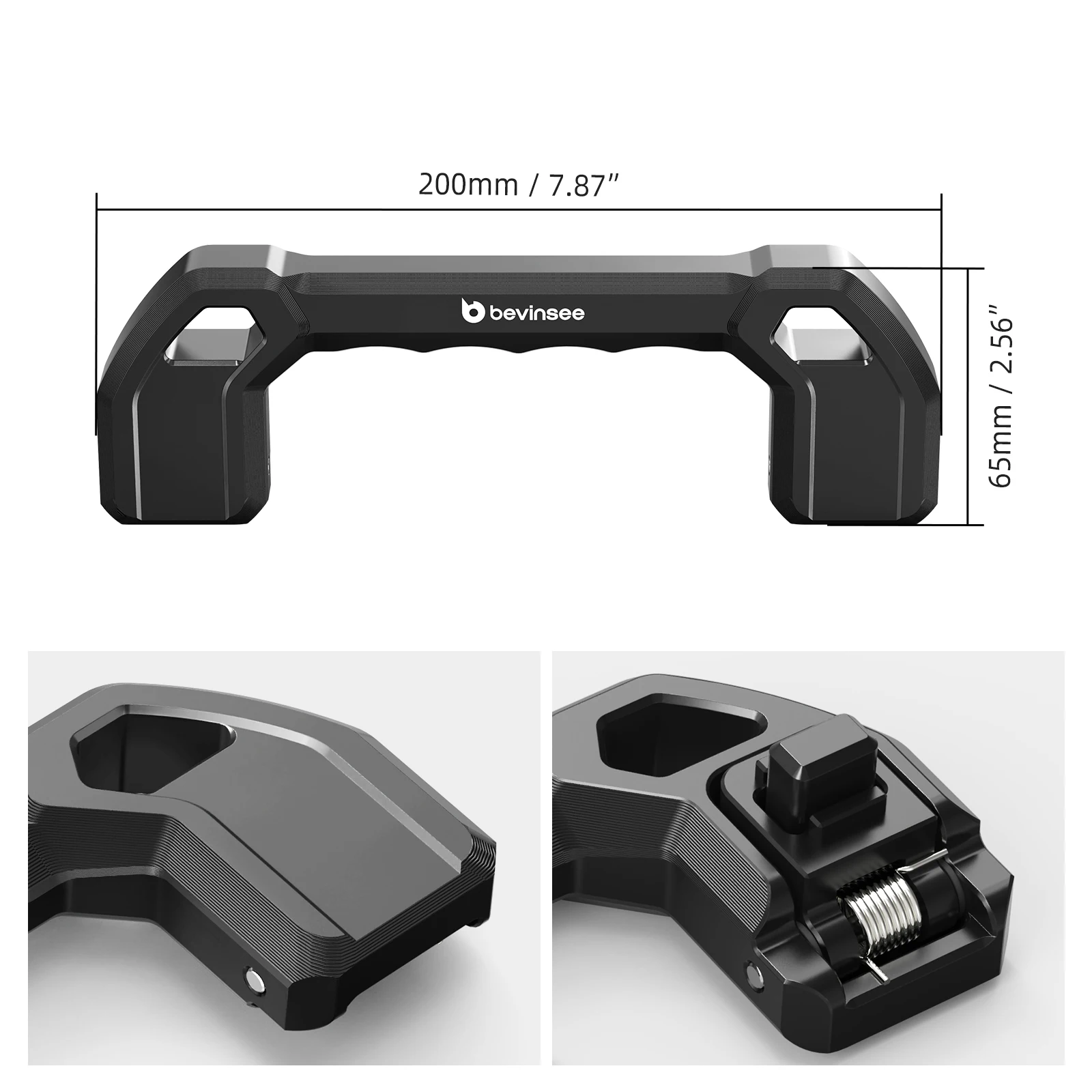 BEVINSEE Aluminium-Haltegriff für Toyota 4Runner 2010-2024, für Toyota Yaris Prius C/V Scion XB XD, Ersatz für 74610-02071-B0 – Detail 2