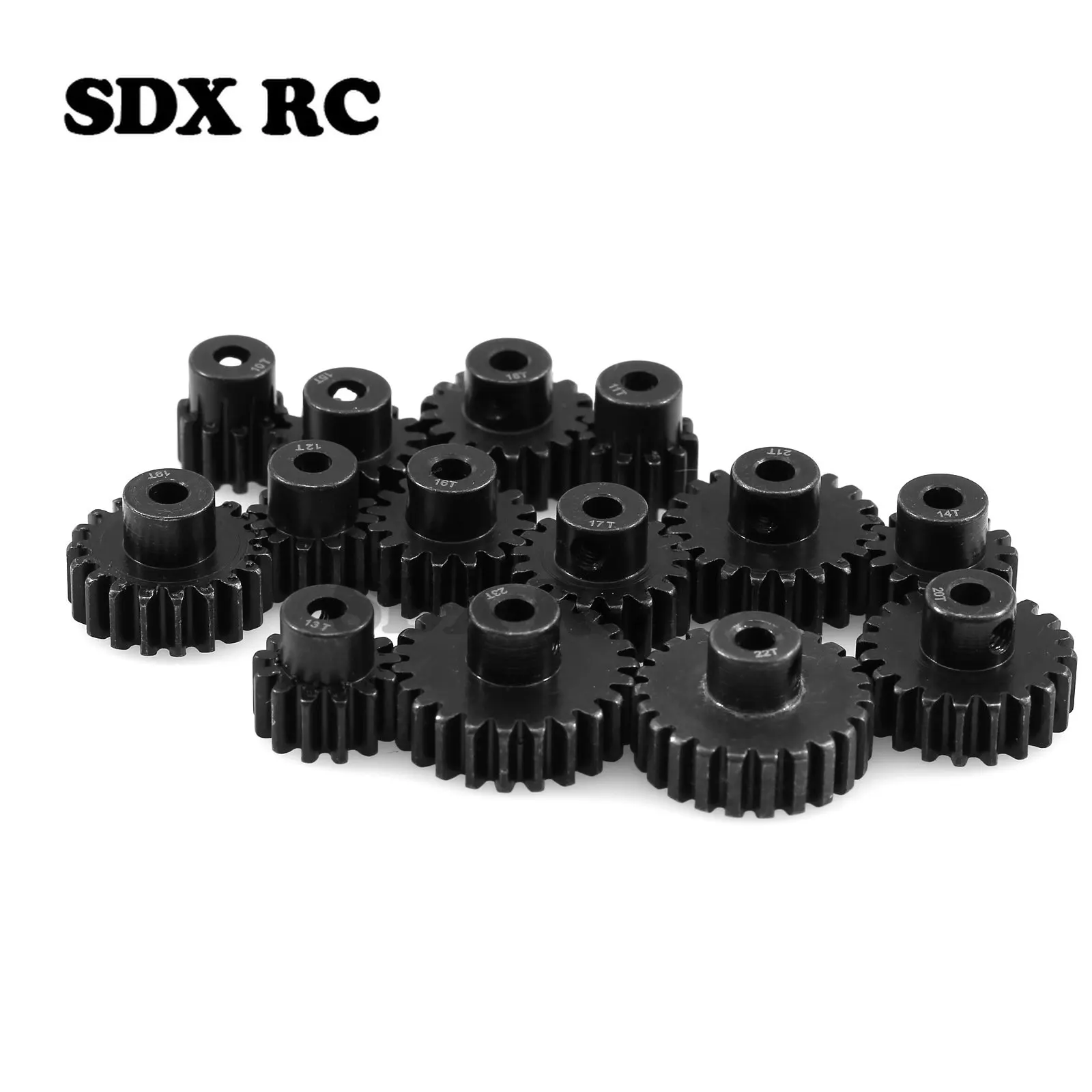 M0.8 32P 3.175mm 10T 11T 13T 15T 17T 18T 20T 22T 24T Hardened Steel Metal Pinion Gear Motor Gear For 1/10 RC Model Car