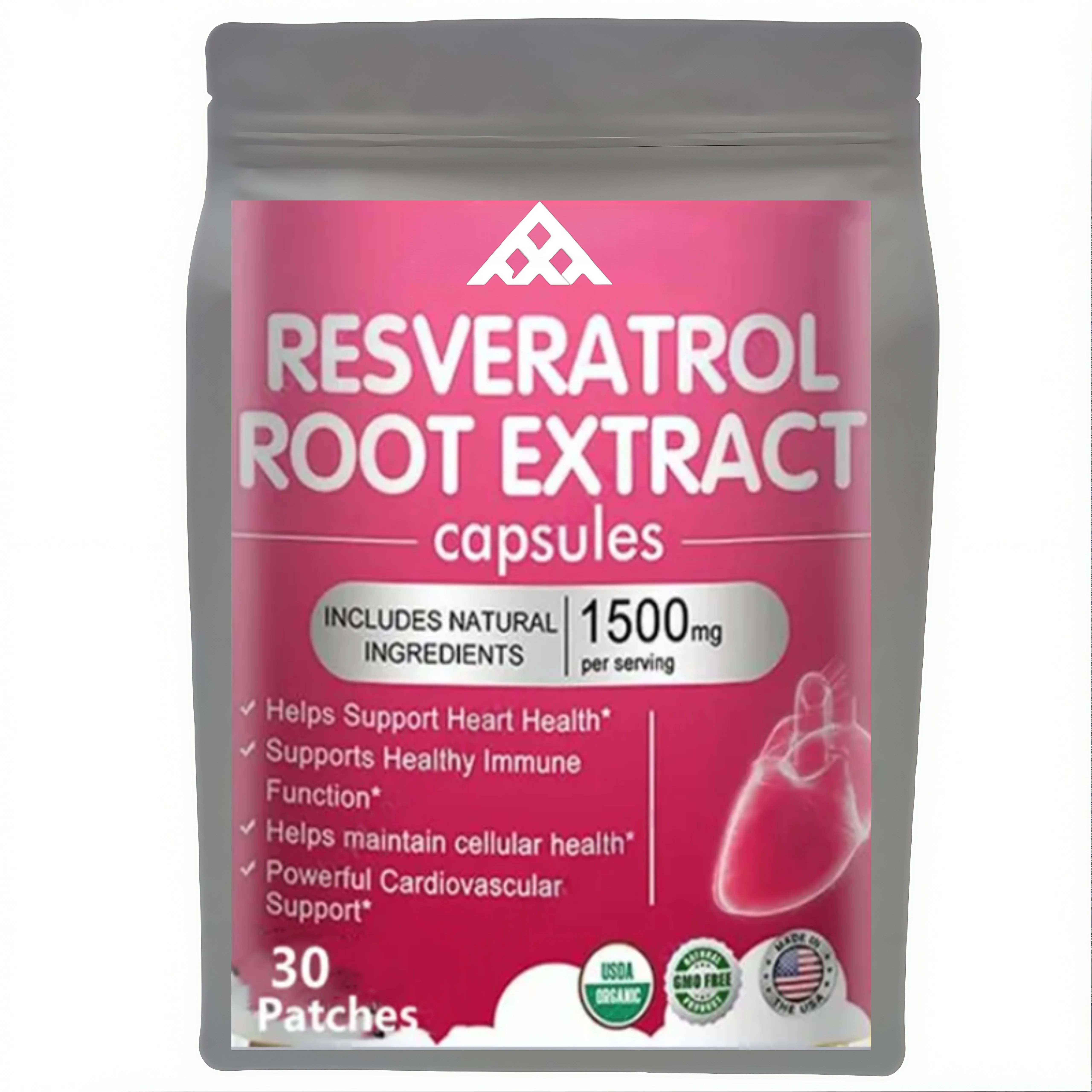 Resveratrol Transdermal Patch - Enhances Immune Function, Promotes Collagen Formation & Optimizes Energy Metabolism for Holistic