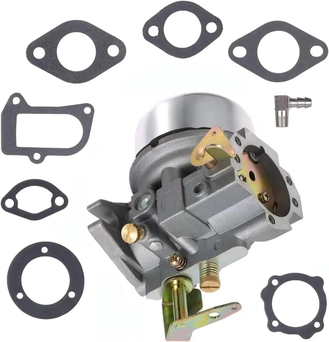 kohler-k241、k301、10hp、12hpの鋳鉄製エンジン用キャブレター（ガスケットキット付き）。carb-cub-cadetにも対応。