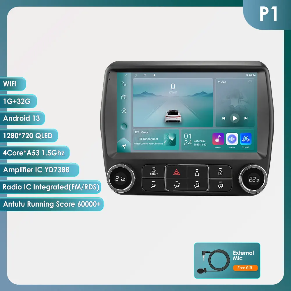Carplay Android 14 Auto-intelligente systemen voor Chevrolet Camaro 2010 - 2015 Multimedia Videospeler 360 Camera Autoradio 2DIN Autoradio SWC RDS BT 4G Wifi