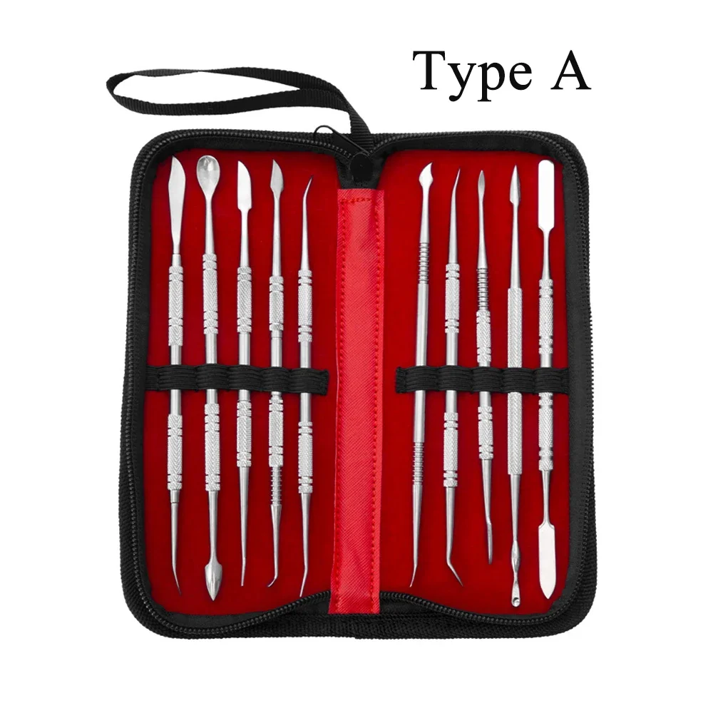 Professional Dental Wax Knife Kit: 10-Piece Set with Cement Resin Filler, Mixing Spatula, Carving Knife, and Finishing Tool