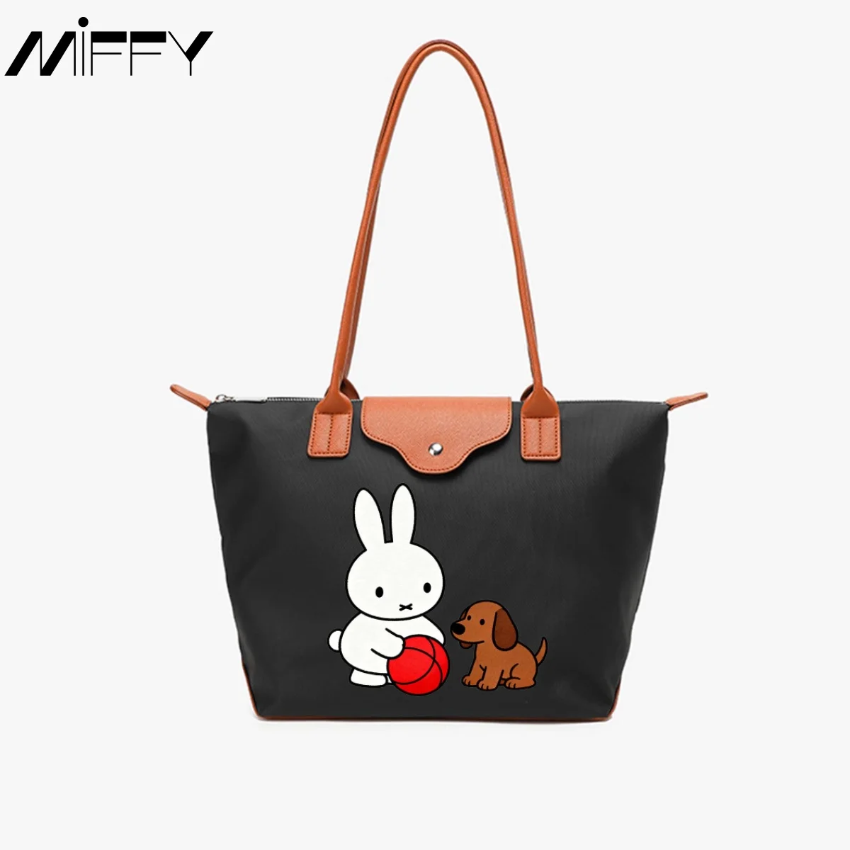 

Новая сумка-тоут Miffy для женщин, большая вместительная водонепроницаемая сумка на плечо для путешествий, студенческая портативная сумка для компьютера в стиле каваи с героями мультфильмов