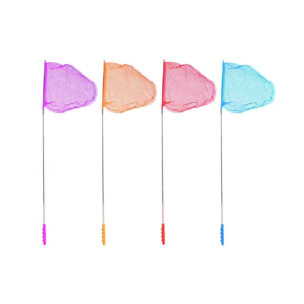 

4pcs Extendable Fishing Nets For Kids Outdoor Play Catching Butterflies Insects Fish Retractable Mesh Cages Foldable Catching