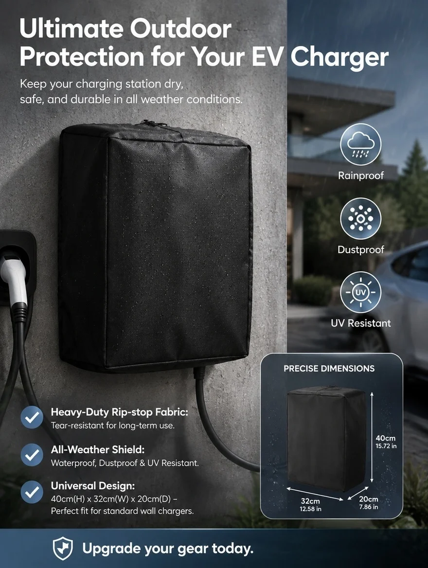 Ev Charging Station Rain Cover Waterproof Dustproof Uv Resistant Wall Mounted Outdoor Protective Cover for Electric Vehicle
