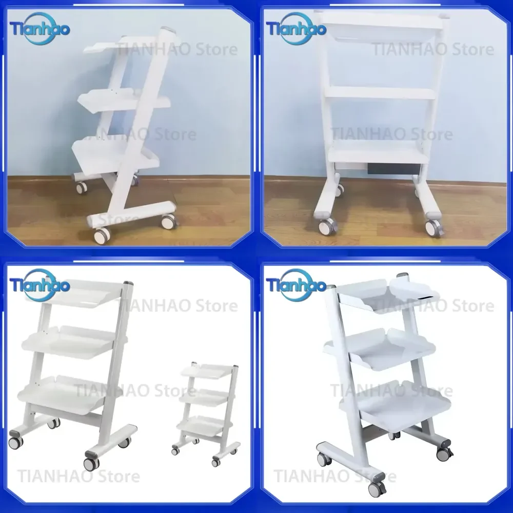 3 Layer Dental Trolley for Hospital Mobile Instrument Cart for Dental Clinic Use Dental Tool Cart with 4 Universal Wheels