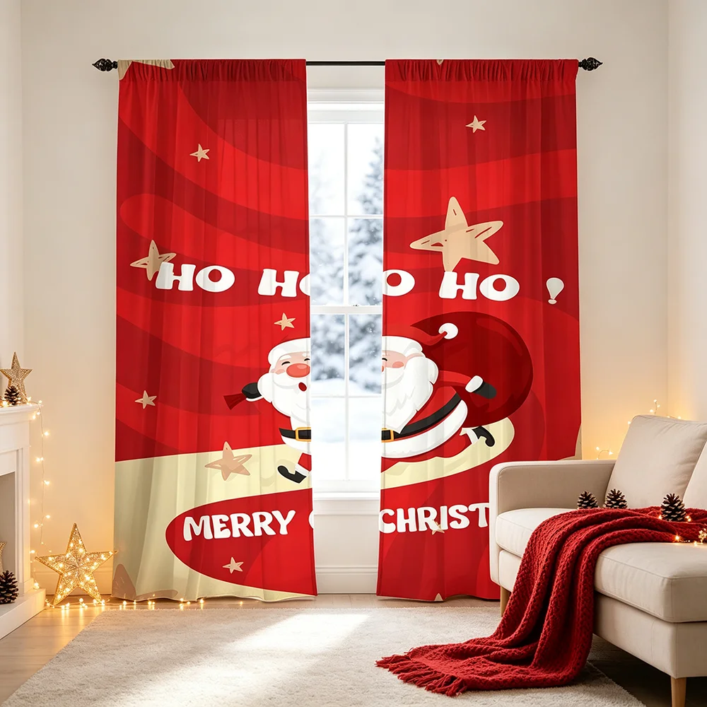 2 tende con stampa natalizia a - Curtain Rods recensione e prezzo