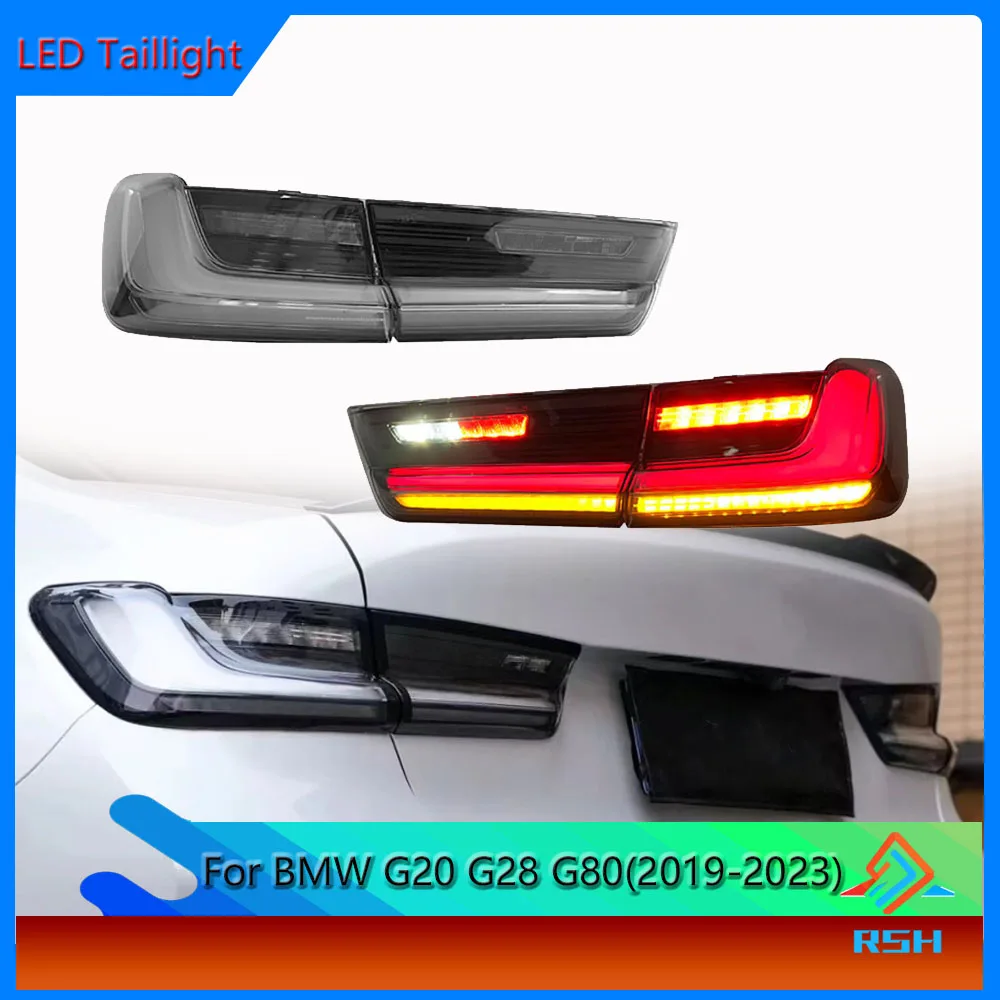 Clear Tail Light Auto Parts For 2019-2023 BMW 3 Series G20 G28 G80 Modified Venom Taillight LED Brake Black Warrior Rear Lamp