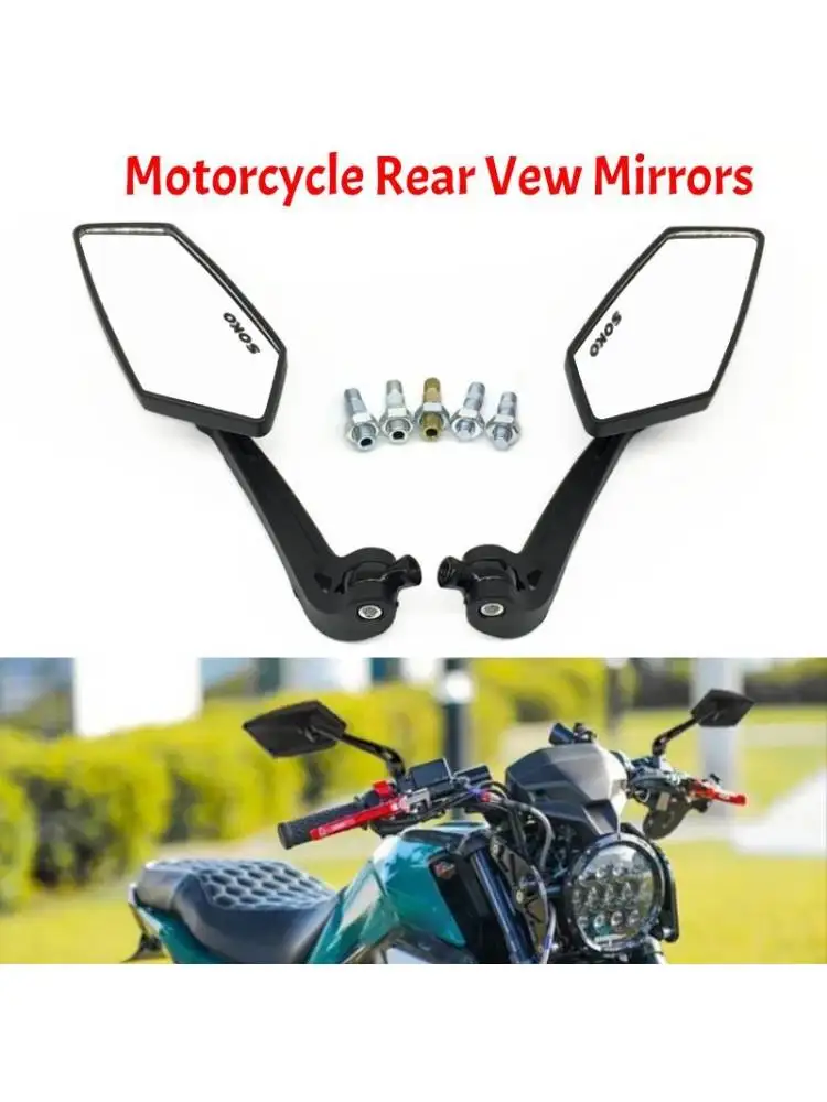 AliExpress NONE Universal Bike Handlebar Mirrors Motorcycle Rear View Mirror HD Wide Angle & 360° Rotating Back Sight Rearview Motorcycle Mirror