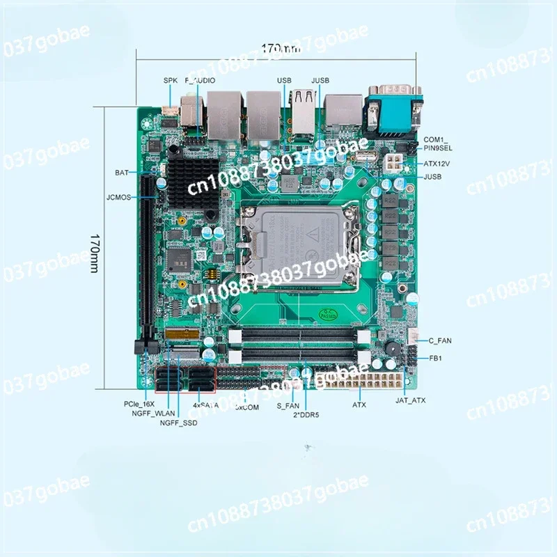 12th ,13th Generation LGA1700 Pin B660/H670 Dual Network Port 4K Display Data Acquisition Industrial Control Motherboard