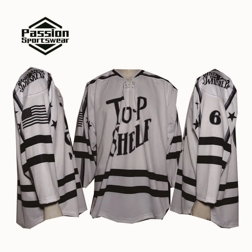 

Custom Logo Sublimation Ice Hockey Jerseys Wholesale Embroidered Jersey For Player Practice Training Moive Street Shirt