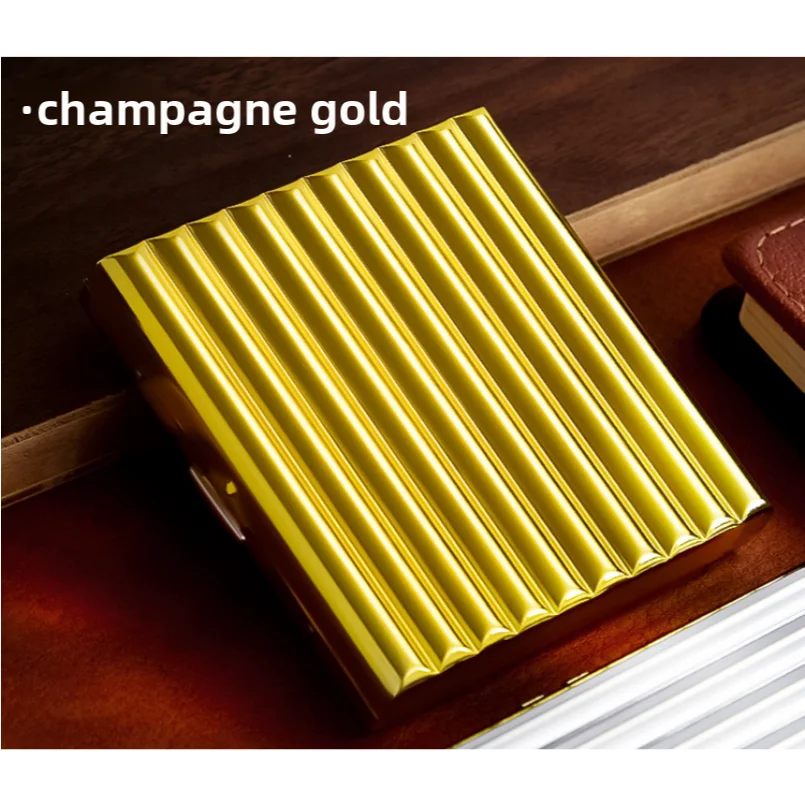 

20 Pack Double-sided Cigarette Box with Corrugated Concave Convex Card Slot Metal Cigarette Box Portable