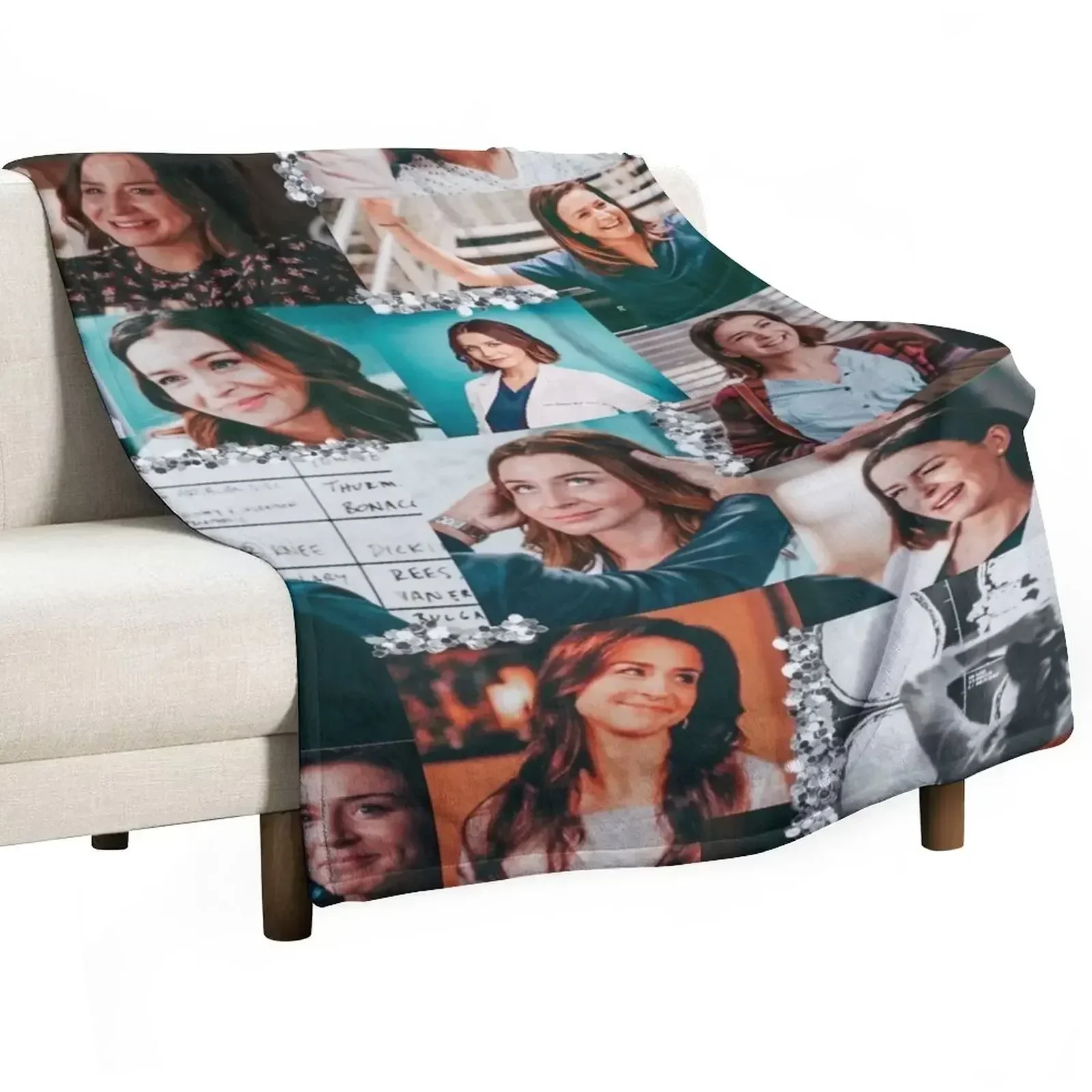 amelia shepherd collage :) Throw Blanket valentine gift ideas Thermal decorative Blankets