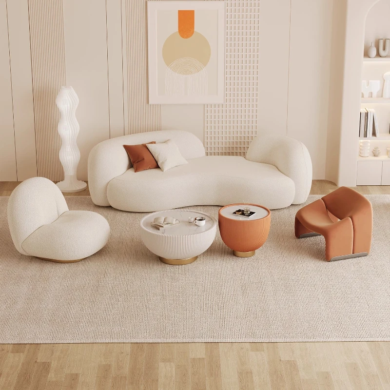 

Apartment Plush Sofa Minimalist Nordic Lazy Comfortable Large Sofa Designer Princess Living Room Single Divano Salon Furniture
