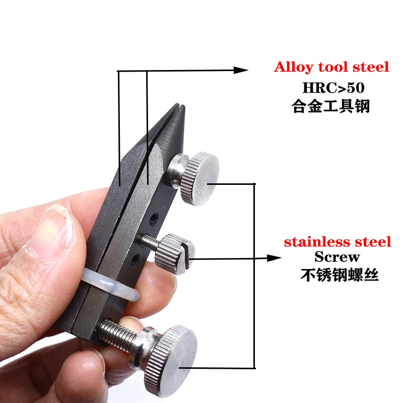 Real sissi-aço temperado mandíbula intercambiável para amarrar moscas, médio e pequeno vise moscas, componente cabeça mandíbula ajustável, 1pc