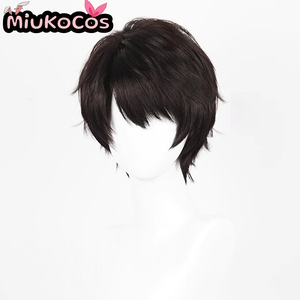 재고 있음 칼렙 코스프레 가발 미유크코스프레 게임 러브 앤 딥스페이스 코스프레 다크 브라운 숏 헤어