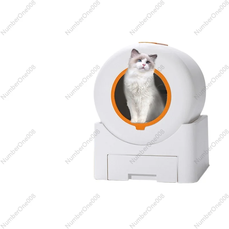 Large Self-Cleaning Cat Litter Box, Automatic Enclosed Odor Control & Anti-Scatter Smart Pet Toilet