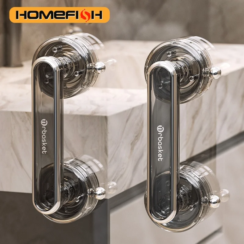Bathroom No Drilling Suction Cup Pull Handle Waterproof Anti Slip Sliding Door Grip For Wardrobe Cabinet Glass Doors Removable H