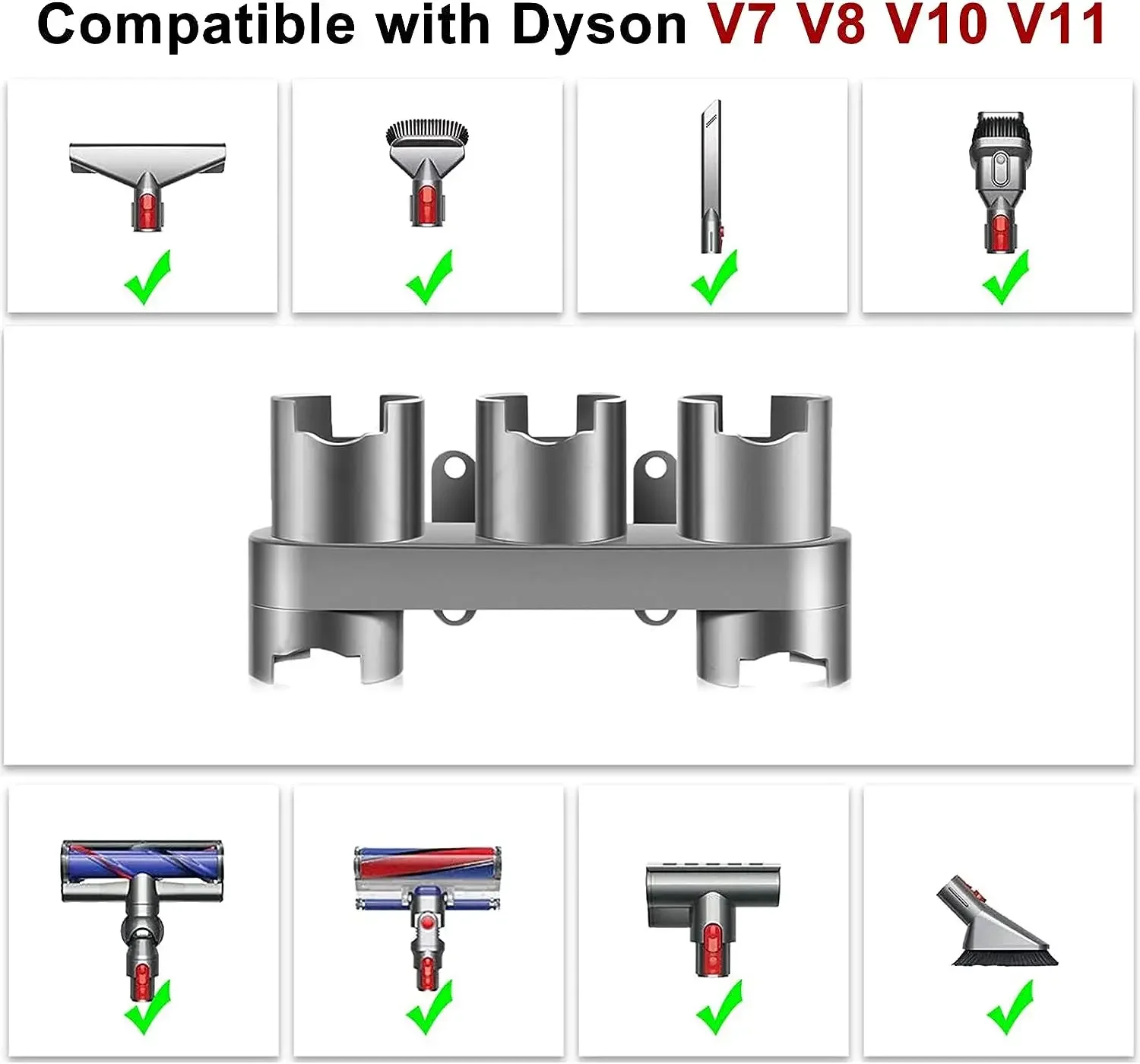 Storage Bracket Holder For Dyson V7 V8 V10 V11 V15  Vacuum Cleaner Attachment Brush Stand Tool Nozzle Base Holder