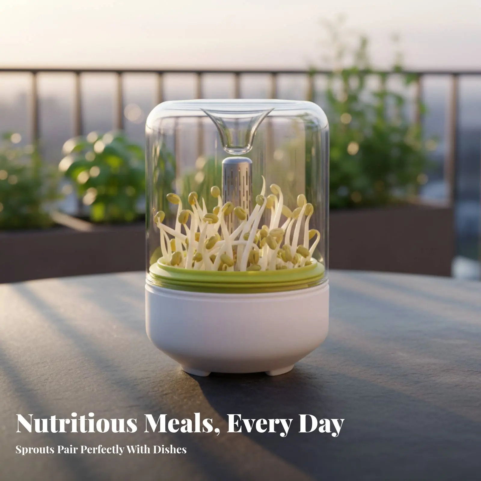 Bean Sprout Growing Kit Grow Crisp Sprouts Bean Sprout Grower Glass Sprout Grower Jar Stainless Steel Mesh Countertop Germinator